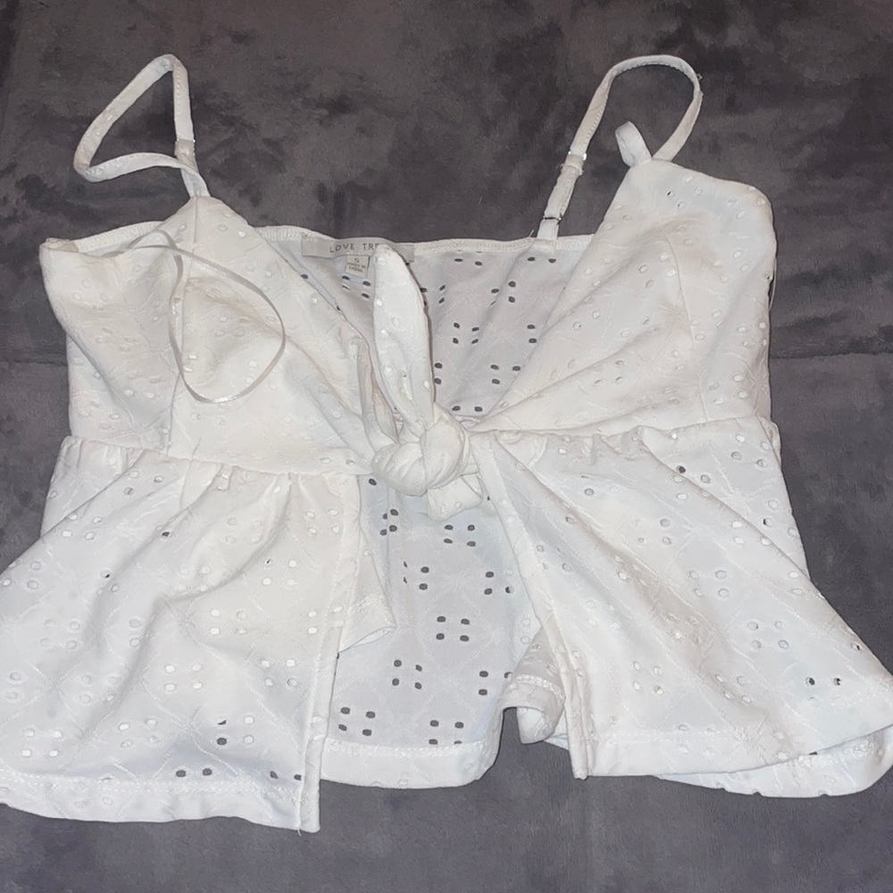 White crop top